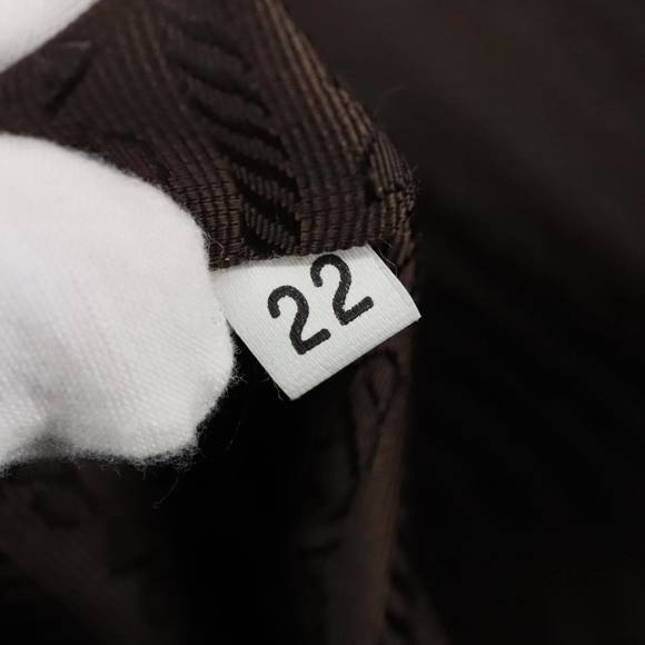 PRADA Shoulder Bag Nylon Leather Khaki Brown Silver Auth bs20160 - Picture 12 of 16